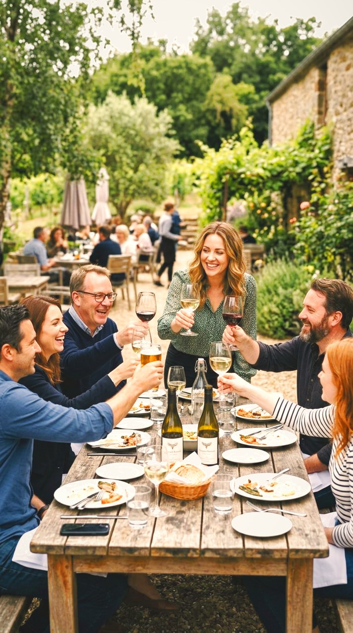 Graded with Every Subject: The whole table with people around it. One warm balance for everyone at once.